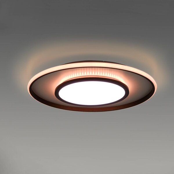 JUST LIGHT. GmbH Stropné LED Arenda Ø 60 cm, RGB/stmievateľné, Čierna, Obývacia izba / jedáleň, Hliník, Moderný, Závesné svietidlo