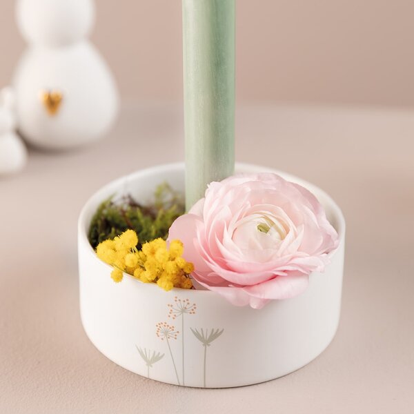 Porcelánový svietnik Floral White