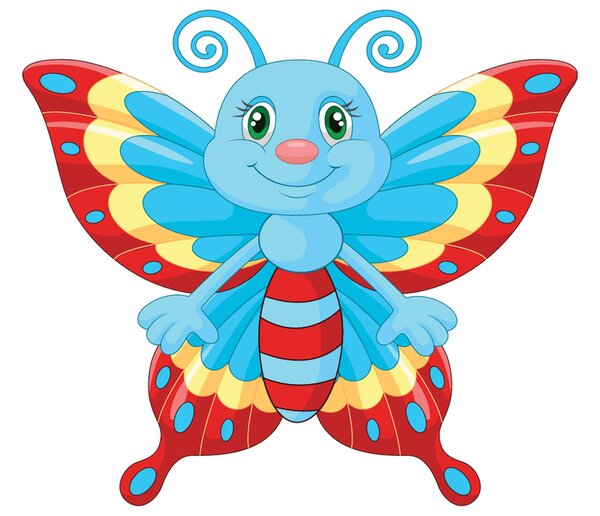 Gario Nálepka na stenu pre deti Modrý motýlik Veľkosť: 20 x 20 cm