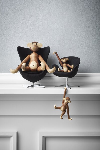 Drevená opička Monkey Mini Teak Limba 9,5 cm