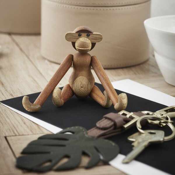 Drevená opička Monkey Mini Teak Limba 9,5 cm