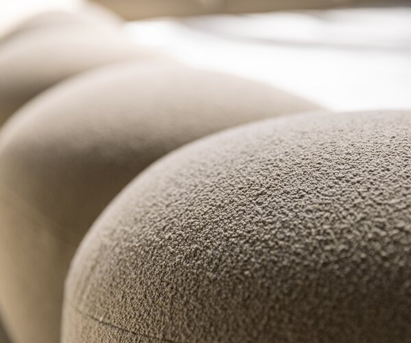 DELIFE Čalúnená posteľ Perlla 180x200 cm bouclé taupe