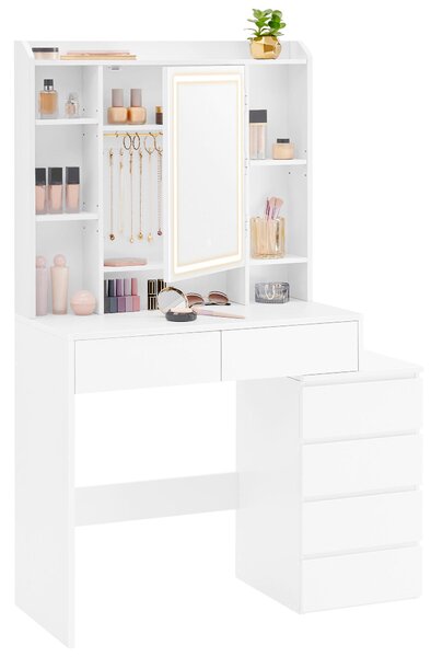 TOALETNÝ STOLÍK, biela, 97,5/40/145 cm Boxxx - Online Only drobný nábytok, Online Only