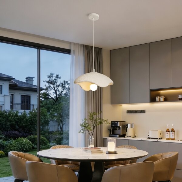 BRILAGI - Závesné svietidlo na lanku WABI SABI 1xE27/60W/230V priemer 30 cm biela