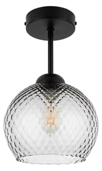 BRILAGI - LED Prisadený luster R GLASS 1xE27/60W/230V pr. 18 cm čierna/dymovo-šedá