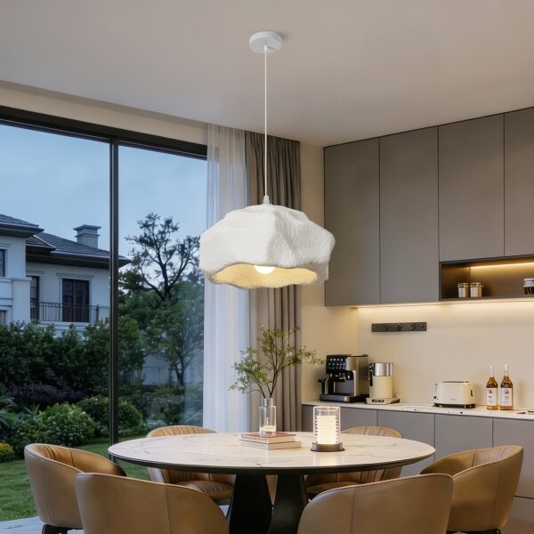 BRILAGI - Luster na lanku WABI SABI 1xE27/60W/230V priemer 42 cm biela