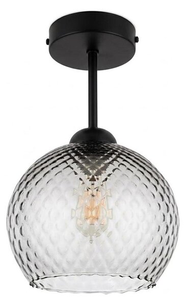 BRILAGI - LED Prisadený luster R GLASS 1xE27/60W/230V pr. 25 cm čierna/dymovo sivá
