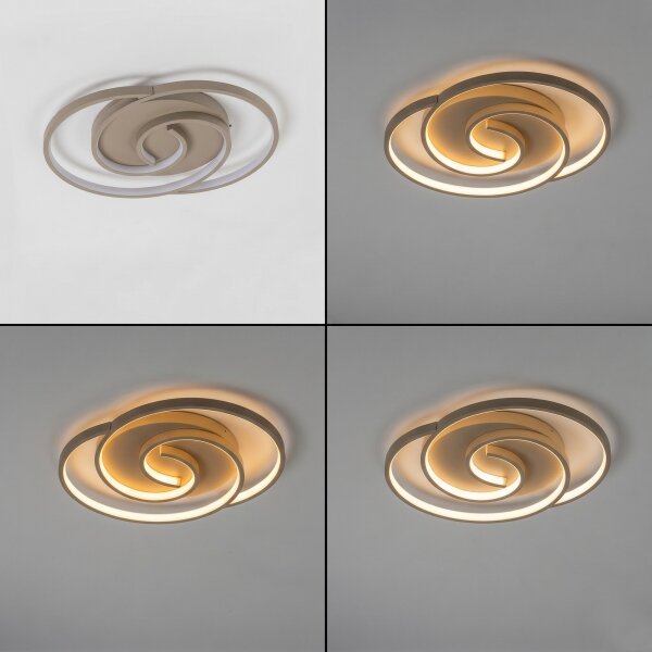 BRILAGI - LED Stmievateľné stropné svietidlo VELO LED/70W/230V 38x47,8 cm béžové + diaľkové ovládanie