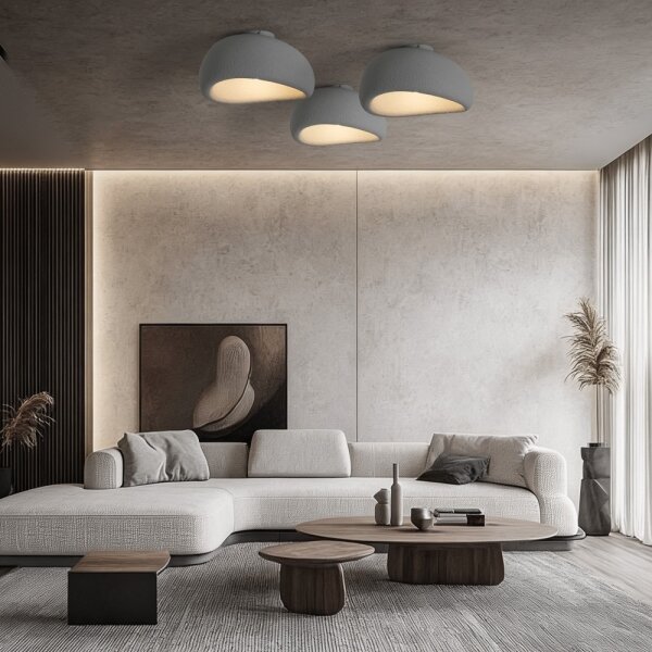 BRILAGI - Stropné svietidlo WABI SABI 1x E27/60W/230V, priemer 40 cm, sivé