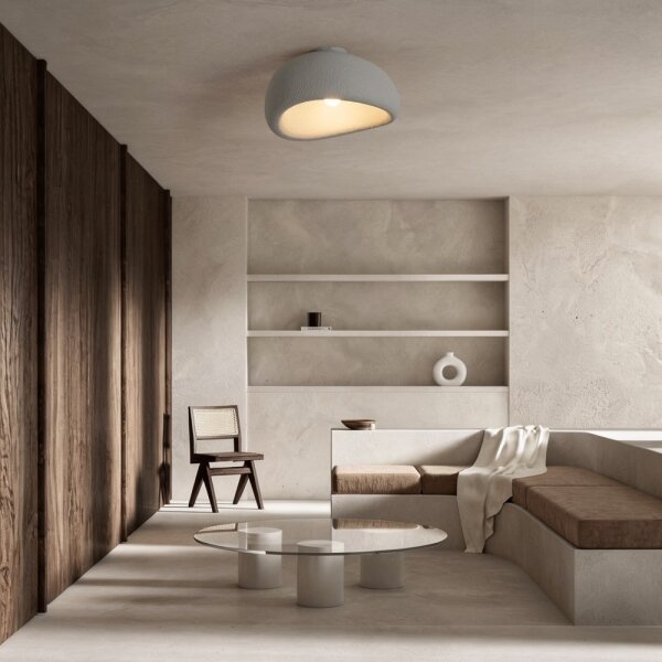 BRILAGI - Stropné svietidlo WABI SABI 1x E27/60W/230V, priemer 40 cm, sivé