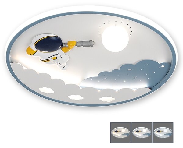 BRILAGI - LED stmievateľné detské stropné svietidlo ASTRO LED/43W/230V pr. 49 cm + diaľkové ovládanie