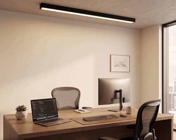 LED Prisadený/luster na lanku LED/44W/230V 3000K 120 cm čierna
