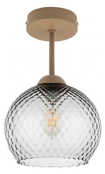 BRILAGI - LED Prisadený luster R GLASS 1xE27/60W/230V pr. 18 cm béžová/dymovo sivá