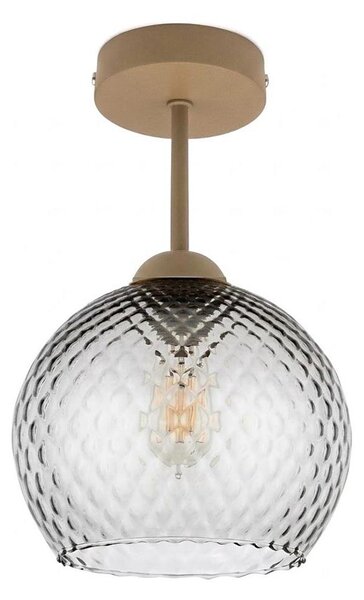 BRILAGI - LED Prisadený luster R GLASS 1xE27/60W/230V pr. 25 cm béžová/dymovo-šedá