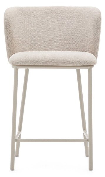 Béžová barová stolička (výška sedadla 65 cm) Ciselia – Kave Home