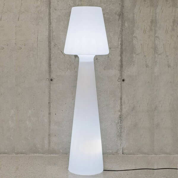 Newgarden Lola stojacia LED lampa, kábel, 200 cm, Biela / opálová, Plast, Stojaca lampa