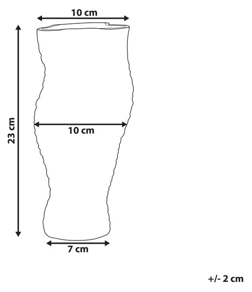 Váza na kvety priehľadná sklenená 23 cm dekorácia do interiéru moderný dizajn