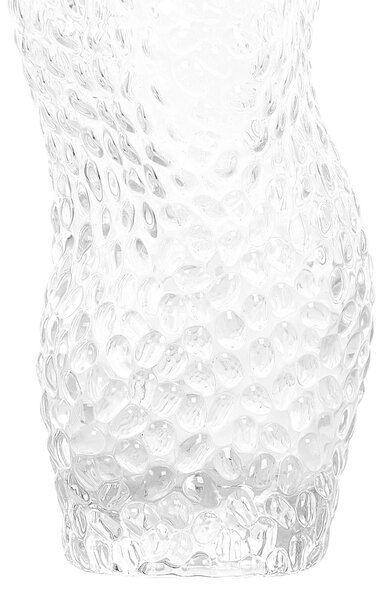 Váza na kvety priehľadná sklenená 23 cm dekorácia do interiéru moderný dizajn