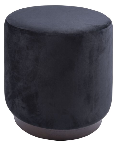 Stredný taburet Pouf – čierna ∅ 36 × 38 cm