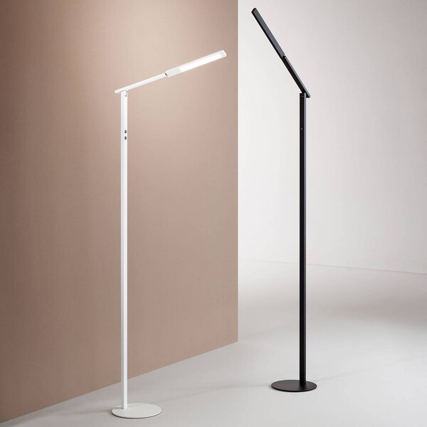Stojaca LED lampa Ideal, 1-plameňová, biela, Biela / opálová, Obývacia izba / jedáleň, Hliník, Moderný, Stolová lampa