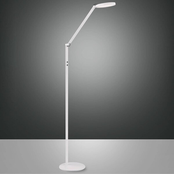 Stojaca LED lampa Regina, 1-plameňová, biela, Biela / opálová, Obývacia izba / jedáleň, kov, Moderný, Stolová lampa