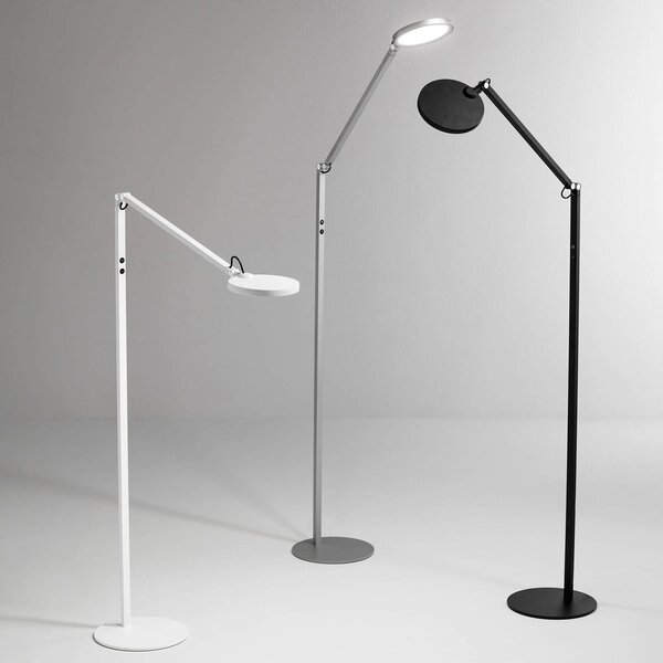 Stojaca LED lampa Regina, 1-plameňová, čierna, Čierna, Obývacia izba / jedáleň, kov, Moderný, Stolová lampa