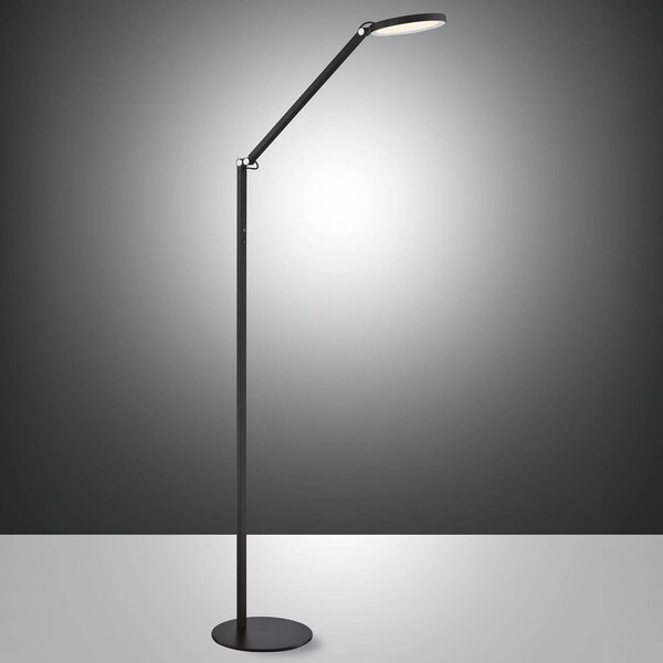 Stojaca LED lampa Regina, 1-plameňová, čierna, Čierna, Obývacia izba / jedáleň, kov, Moderný, Stolová lampa