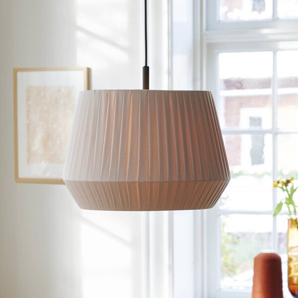 Závesná lampa Dicte, ručne viazaná, Ø 40 cm jantár, Krémová / jantárovo žltá, Obývacia izba / jedáleň, Textil / látka / hodváb, Škandinávsky, Závesné svietidlo