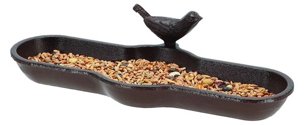 Napájadlo pre vtáky Bird, 7x29,5 cm, liatina, hnedá
