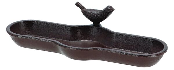 Napájadlo pre vtáky Bird, 7x29,5 cm, liatina, hnedá