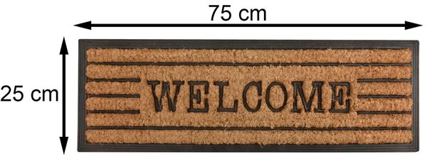 Vonkajšia rohožka Welcome Line, 75x25 cm