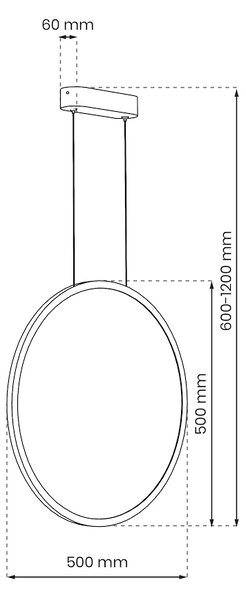 Závesné LED svietidlo Saturno, 1x LED 28w, 4000k, g