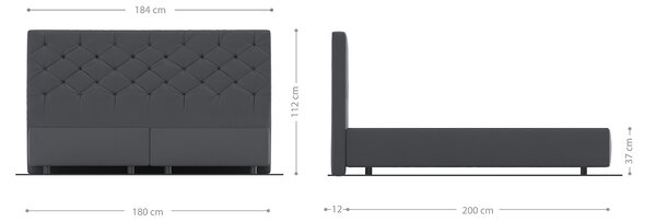 DELIFE Boxspring posteľ Dream-Great 180x200 cm mikrovlákno hnedá