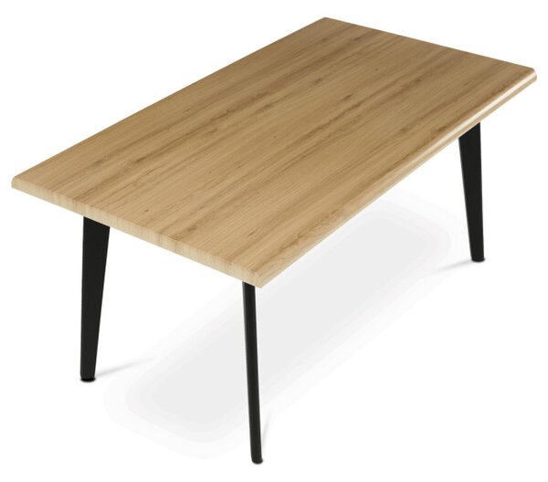 Jedálenský stôl HT-F4416 OAK divoký dub / čierny