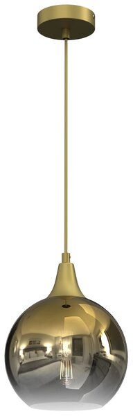 Závesné svietidlo Monte, 1x zlaté sklenené tienidlo, (fi 20cm), g