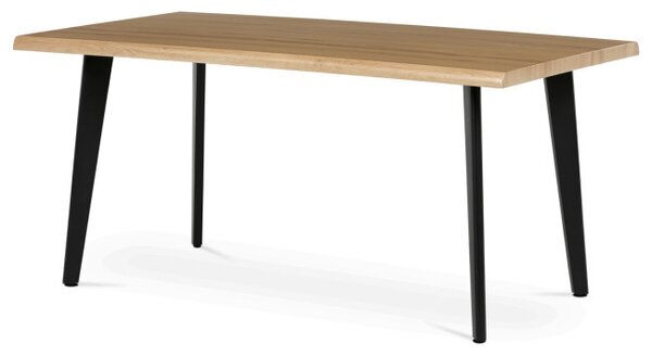 Jedálenský stôl HT-F4416 OAK divoký dub / čierny