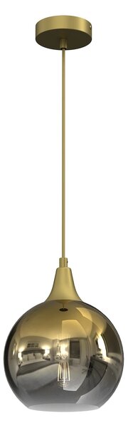 Závesné svietidlo Monte, 1x zlaté sklenené tienidlo, (fi 20cm), g