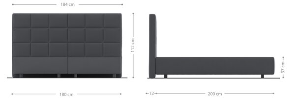 DELIFE Boxspring posteľ Dream-Fine 180×200 cm mikrovlákno čierna