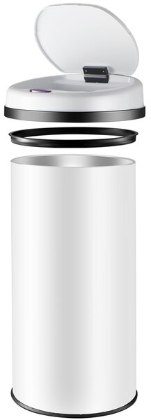 Bezdotykový odpadkový kôš s USB 50l - biely