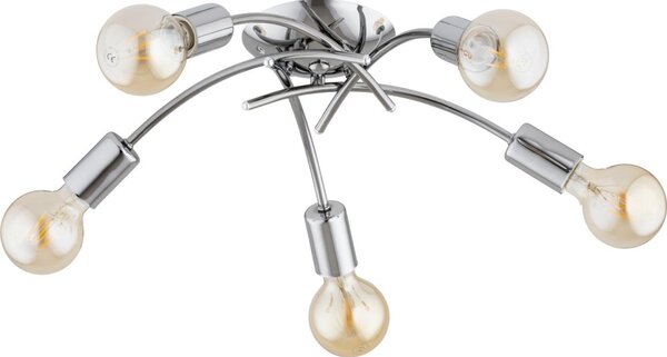 Prisadený luster TORIZO 5xE27/15W/230V lesklý chróm