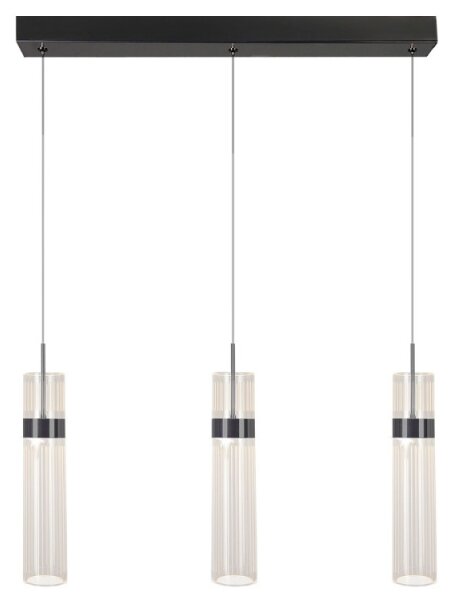 LED luster na lanku AMBIENTE 3xLED/6W/230V 3000/4000/6000K čierna