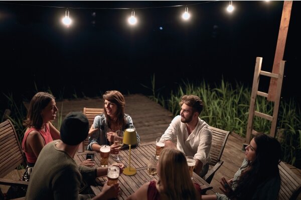 Kanlux 36323 - LED Stmievateľná stolná lampa INITA LED/1,2W/1800 mAh IP54 žltá