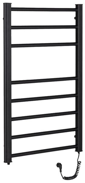 CERANO - Elektrický sušiak uterákov Domenico - 128 W - čierna matná - 860x550 mm