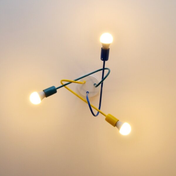 LED Detský prisadený luster OXFORD 3xE27/15W/230V