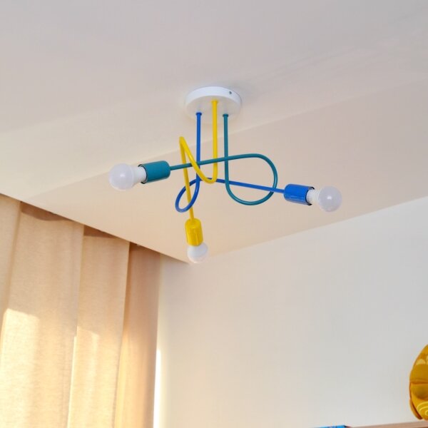 LED Detský prisadený luster OXFORD 3xE27/15W/230V