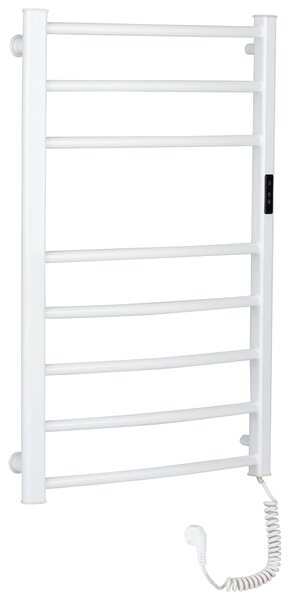 CERANO - Elektrický sušiak uterákov Luca, s displejom - 128 W - biela lesklá - 860x550 mm