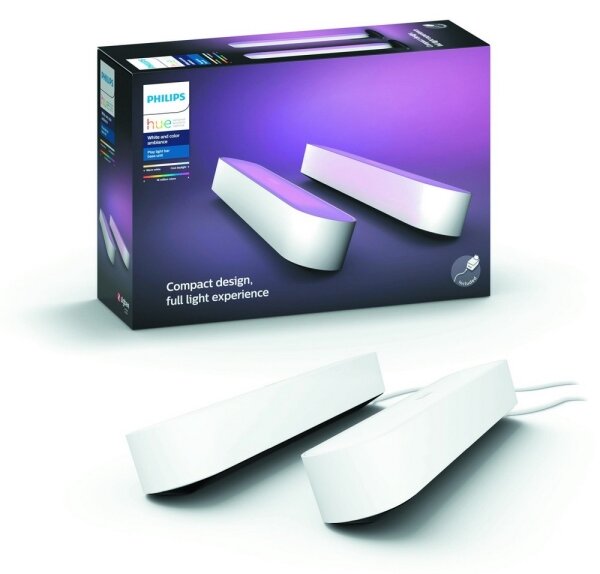 Philips - SADA 2x LED RGB Stmievateľná stolná lampa Hue AMBIANCE LED/6W/230V biela