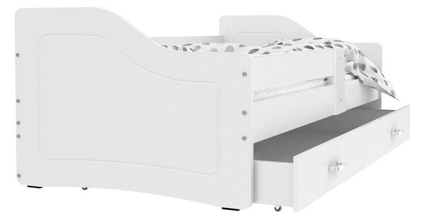 Detská posteľ SWEETY P1 COLOR, 140x80, biela/biela