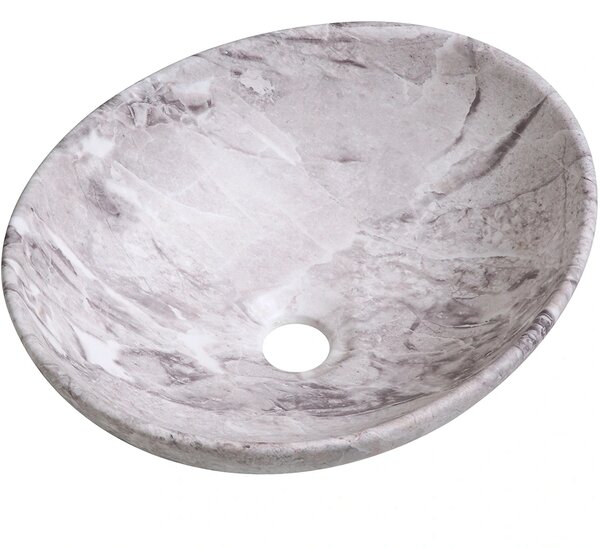 CERANO - Umývadlo keramické Marbelo - na dosku - mramor - 41x33 cm