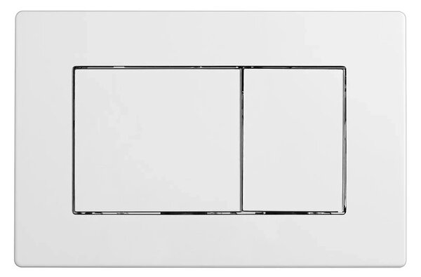 CERANO - Kompletný podomietkový WC set Lite/Norbi - biela lesklá - WC tlačidlo Classic, biele - na zamurovanie - 48,5x36,5 cm
